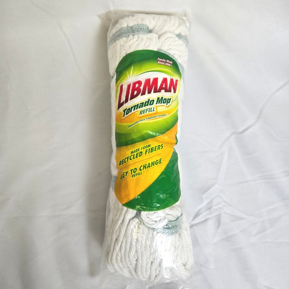 Libman Tornado Mop Refill Replacement Unscented Recycled Fibers 02031 New Sealed